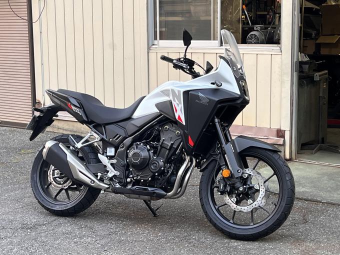 HONDA NX400がSPTADAOにやってきた! アドベンチャー魂が上昇する気持ちイー! マフラーを開発します